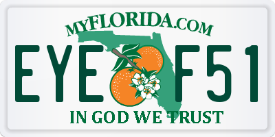 FL license plate EYEF51