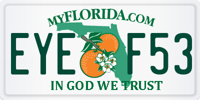 FL license plate EYEF53