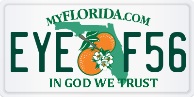 FL license plate EYEF56