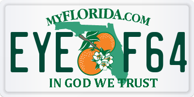 FL license plate EYEF64
