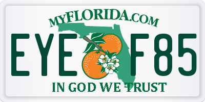 FL license plate EYEF85