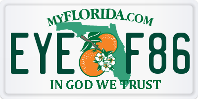 FL license plate EYEF86