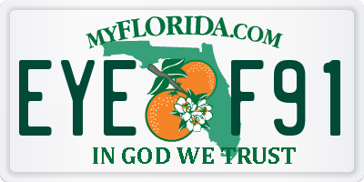 FL license plate EYEF91
