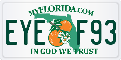 FL license plate EYEF93