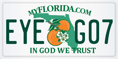 FL license plate EYEG07