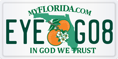 FL license plate EYEG08