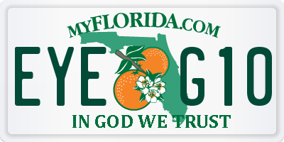 FL license plate EYEG10