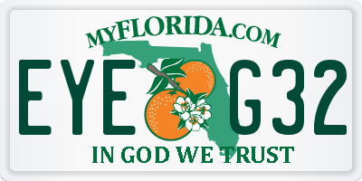FL license plate EYEG32