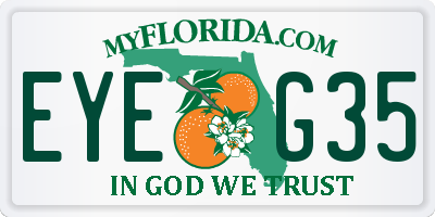 FL license plate EYEG35