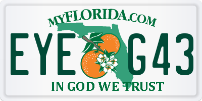 FL license plate EYEG43