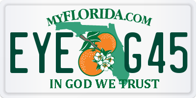 FL license plate EYEG45