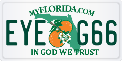 FL license plate EYEG66