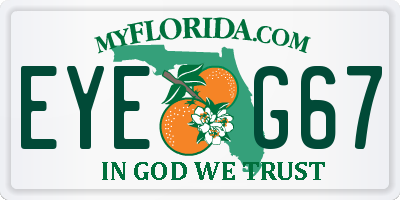 FL license plate EYEG67