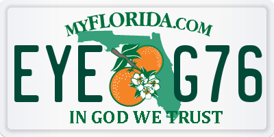 FL license plate EYEG76