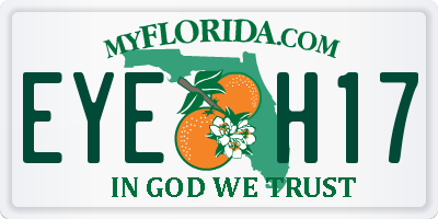 FL license plate EYEH17
