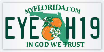 FL license plate EYEH19