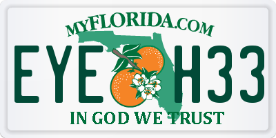 FL license plate EYEH33