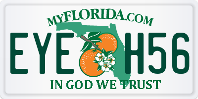 FL license plate EYEH56