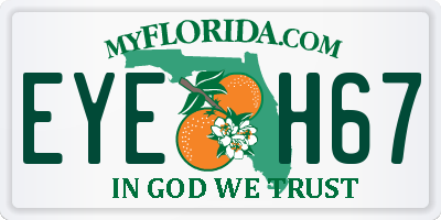 FL license plate EYEH67