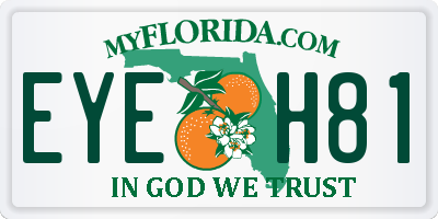 FL license plate EYEH81