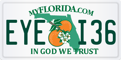 FL license plate EYEI36