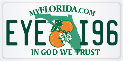 FL license plate EYEI96