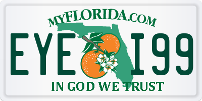 FL license plate EYEI99