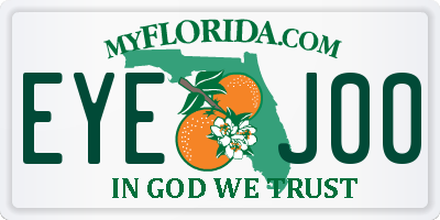 FL license plate EYEJ00