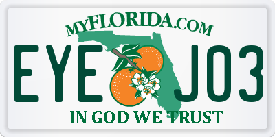 FL license plate EYEJ03