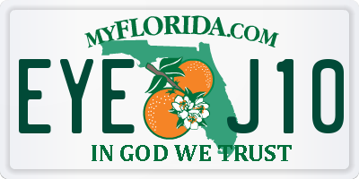 FL license plate EYEJ10