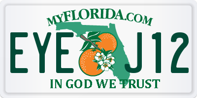 FL license plate EYEJ12