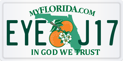 FL license plate EYEJ17