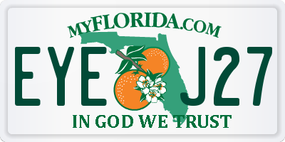 FL license plate EYEJ27