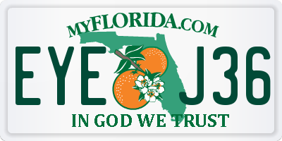 FL license plate EYEJ36