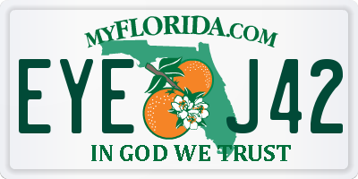FL license plate EYEJ42