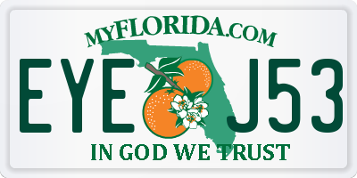 FL license plate EYEJ53