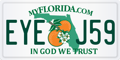 FL license plate EYEJ59