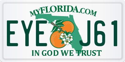 FL license plate EYEJ61