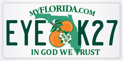 FL license plate EYEK27
