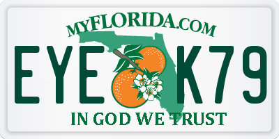 FL license plate EYEK79