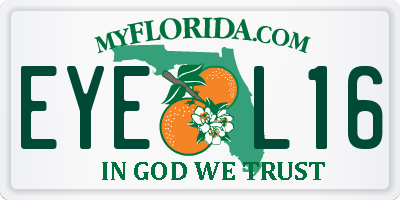 FL license plate EYEL16