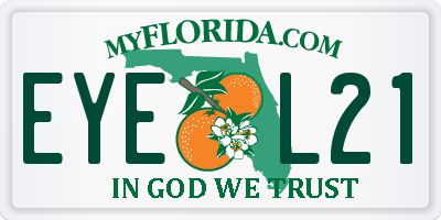FL license plate EYEL21
