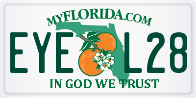 FL license plate EYEL28