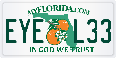 FL license plate EYEL33