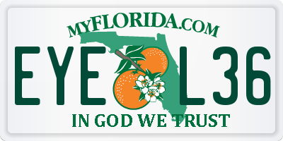 FL license plate EYEL36
