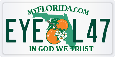FL license plate EYEL47