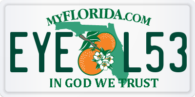 FL license plate EYEL53