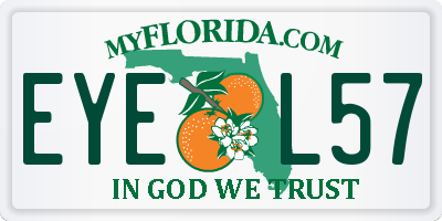 FL license plate EYEL57