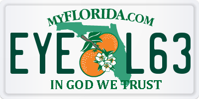 FL license plate EYEL63