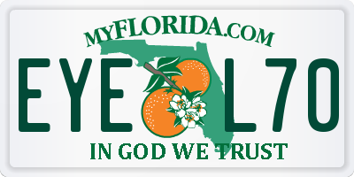 FL license plate EYEL70